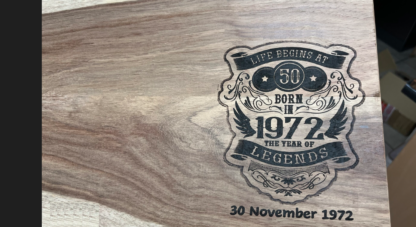 Kiaat Wooden Serving Tray 70cm Custom Engraving