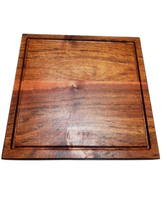 Teak Burger Board 25cm x 25cm with groove