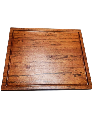 Teak Burger Board 30cm x 25cm with groove