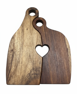 Kiaat Nesting Boards 2 Piece Heart Set (30cm x 23cm)