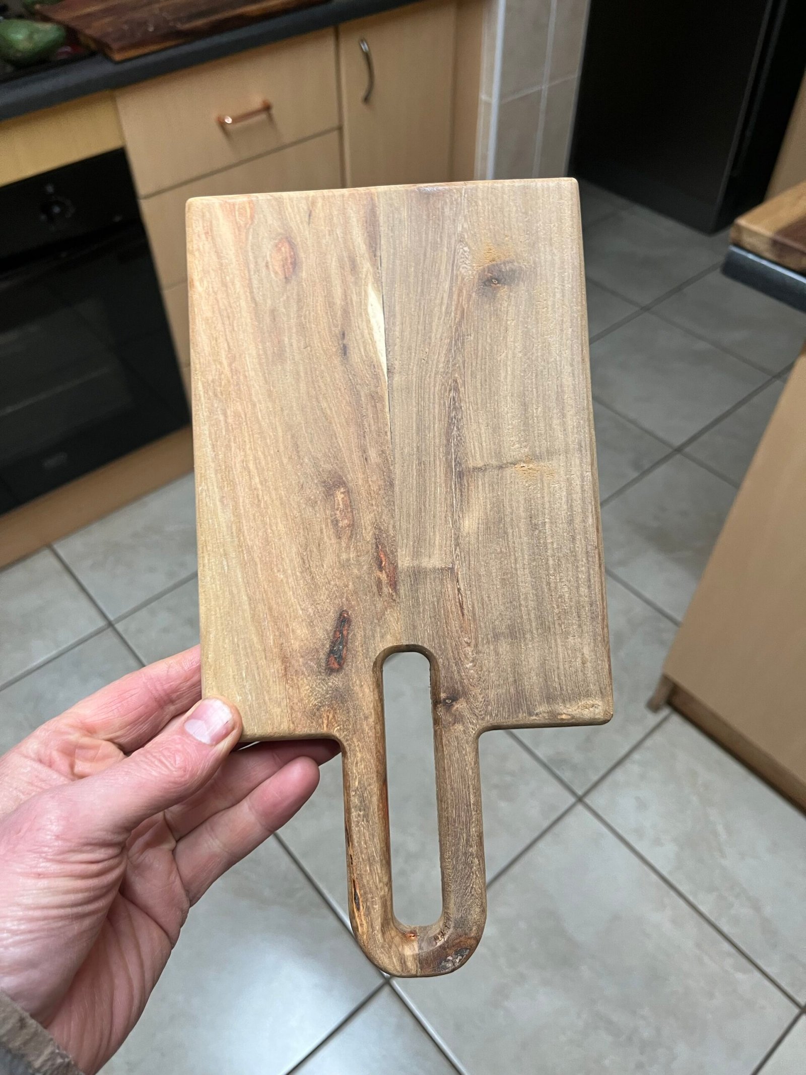 Kiaat Paddle Board 30cm x 15cm x 18mm - Image 3